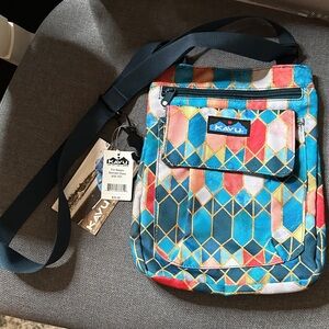 Kavu Multicolor Geometric Crossbody Bag “For Keeps Stained Glass” NEW WITH TAGS